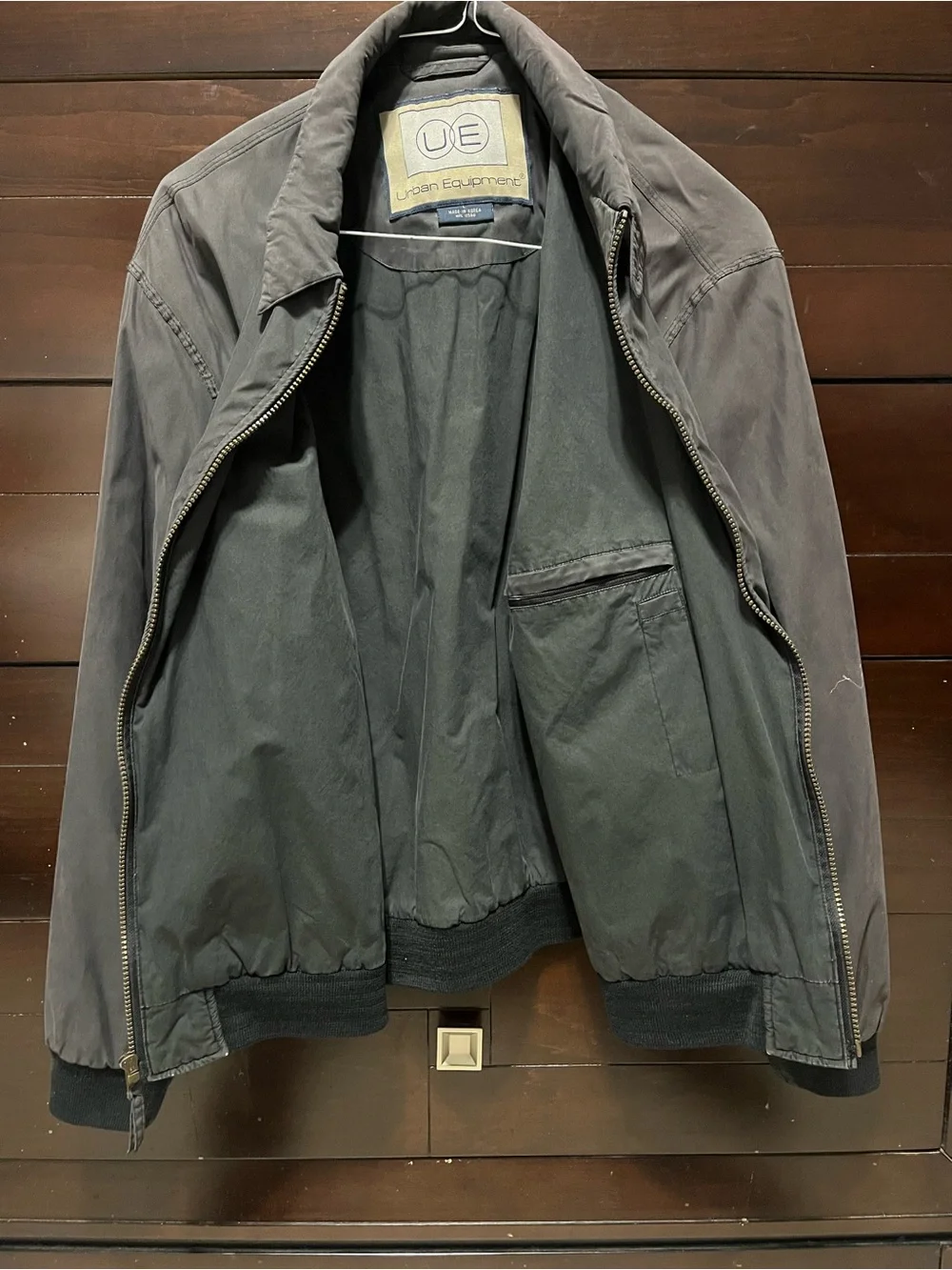 UE Men's Gray Bomber Jacket
